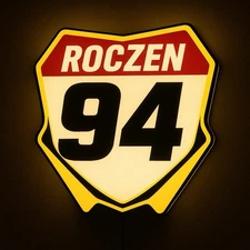 Ken Roczen 94 LED Number Plate Wall Sign – Motocross Light Box MX Decor