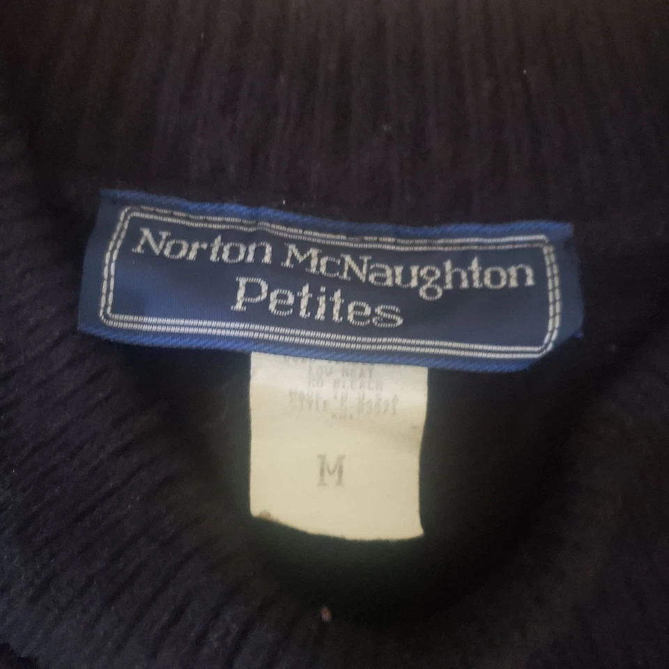 Suéter Norton McNaughton Mujer Pequeño Negro Tejido Talla M De Colección Años 90 Náutico Foto 4 de 4