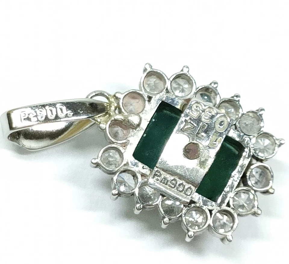 Joyería Colgante Cabeza Esmeralda 1.14ct Platino Foto 4 de 4