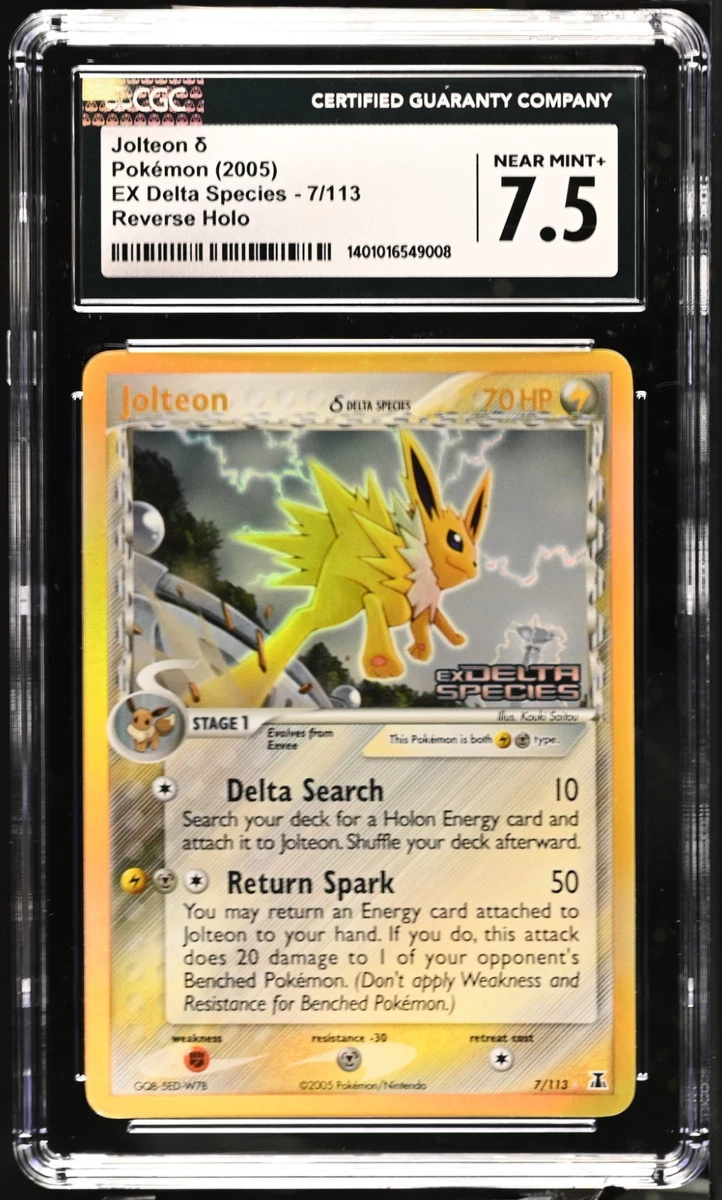 Jolteon Pokémon TCG EX Delta Species Individual Collectible Card