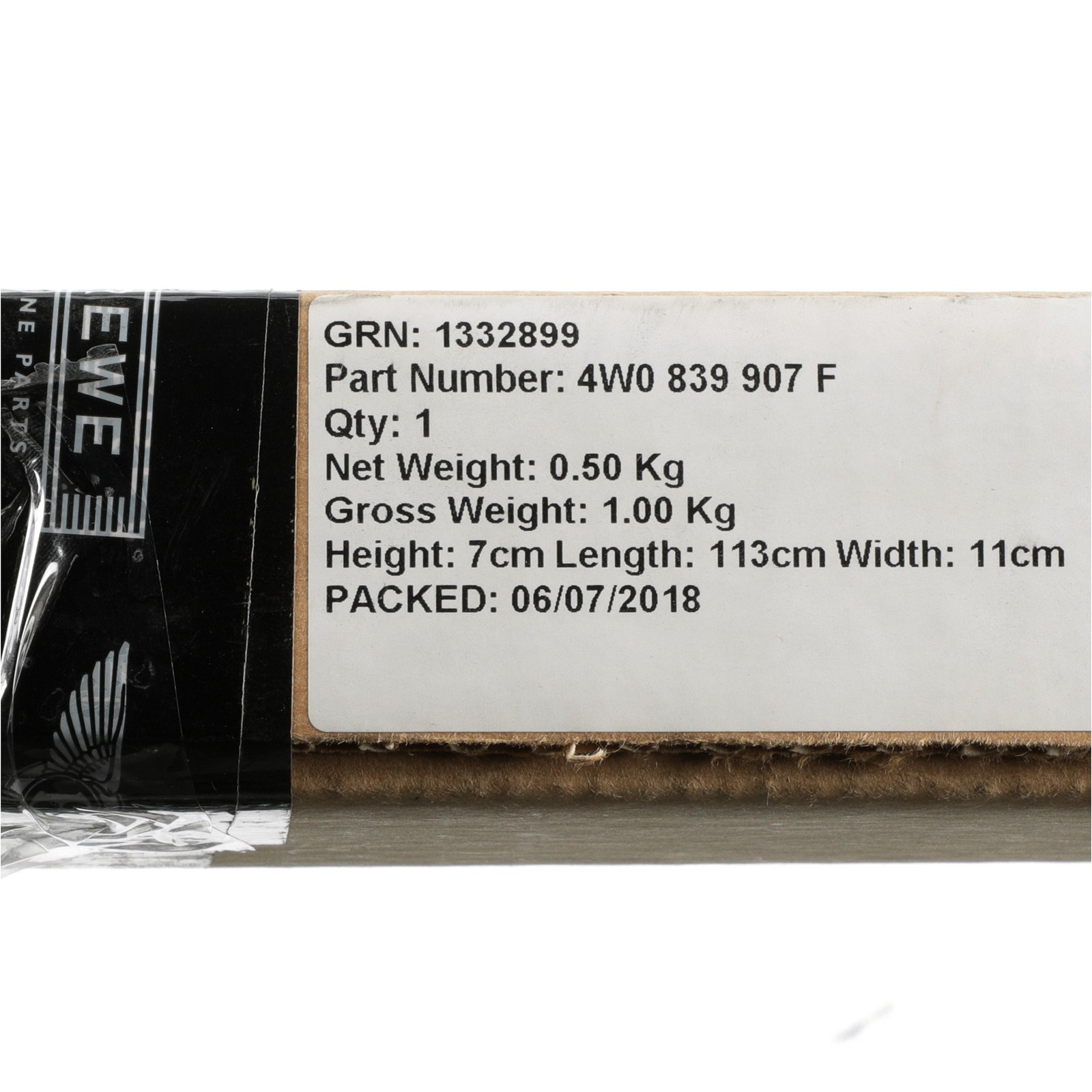 Bentley Continental 2013 Body molding P/N 4W0839907F