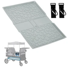 All Weather Mat for Wrangler Deluxe 4 Seater Stroller Wagon,Insert Floor Prot...