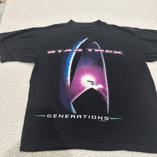 Vintage Star Trek Generations T-shirt Size Men's large 1990s single stitch VTG