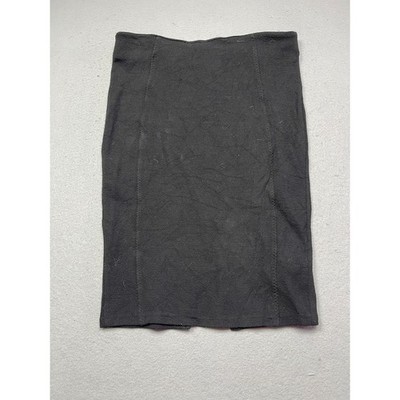 Zara W&B Collection Skirt Crepe Black Medium Womens