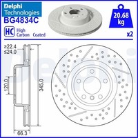 2X Bremsscheibe Delphi BG4834C 2 Bremsscheiben Hinterachse Hinten FüR Bmw
