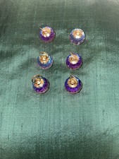 Swarovski crystal place card holder with a gold-tone wire loop top Set Of 6