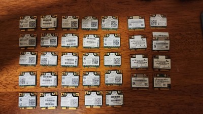 Lot of 33 Laptop WiFi Cards Half Mini PCIe - Intel, Atheros, Broadcom - Mixed