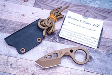 Scorpion 6 Knives Frelser, Burnt Bronze Cerakoted Tanto CTS-XHP, Black Sheath