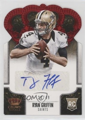 2013 Panini Crown Royale 24/49 Ryan Griffin #186 Rookie Auto RC 0q3