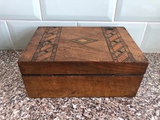 Antique Tunbridge Ware Marquetry Inlay 'Prize Box'