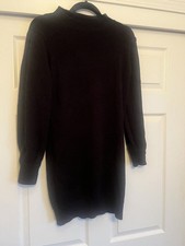 Anthropologie Saturday Sunday Black Mini Sweater Dress - Size Medium, Thick
