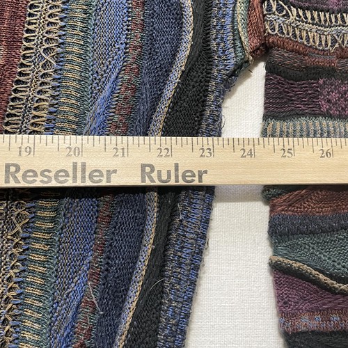Vintage Italian Sweater Co Sweater Mens Large Multicolor 3D Knit Coogi Style 90s - Picture 7 of 7
