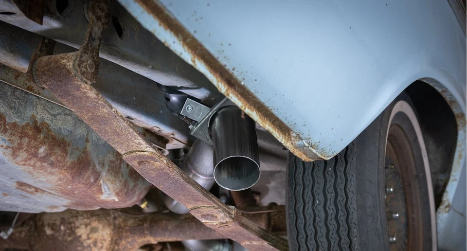 PYPES SFF40T Crossmember-Back Dual Exhaust System 1966-1971 Ford Fairlane 14 in. Foto 4 de 4