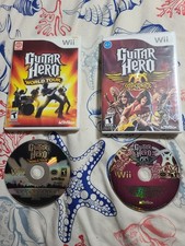 Guitar Hero World Tour & Aerosmith Lot Nintendo Wii 2008 - Tested