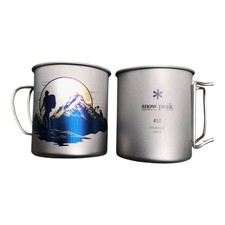 Snow Peak Titanium Mug 450ml Custom Design Camping Cup Ultralight