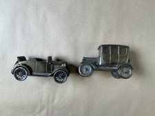 Vintage Banthrico Diecast Metal Car Coin Banks Lot 2 Chicago USA Antique Autos