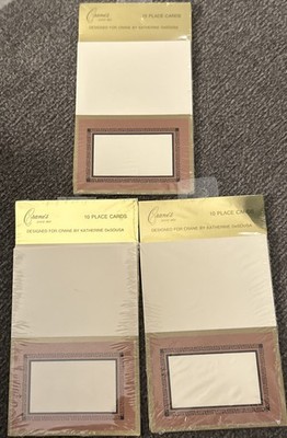 Crane s Place Cards 3 Packages (30 Cards Total) New
