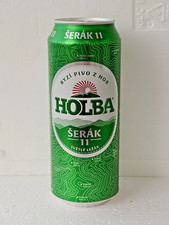 HOLBA SERAK 11 Empty Beer Can 500ml Czech Republic 2025 Bottom Open Collectible