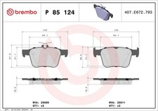 BREMBO Bremsbelagsatz Scheibenbremse XTRA LINE P 85 124X für AUDI VW SEAT SKODA