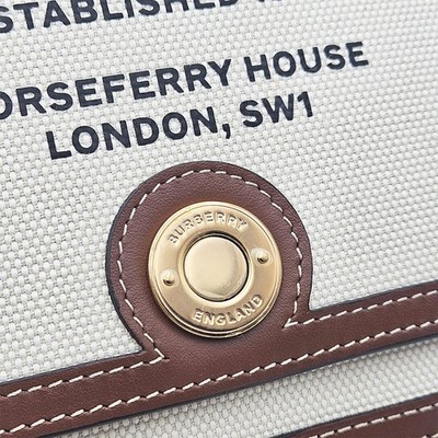 Burberry Horseshoe Print Canvas Note Crossbody Bag 80302491