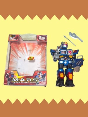 CYBOTRONIX M.A.R.S. Blue SUPER FIGHTER ROBOT Lights Up Motorized Walking