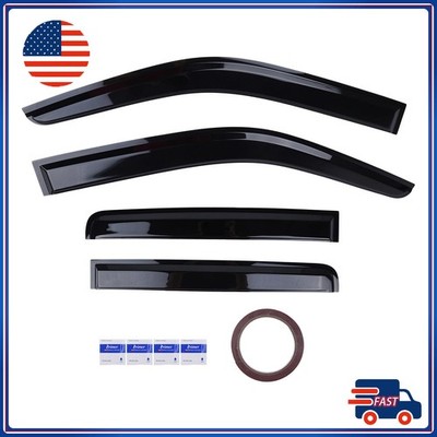 4Pcs Wind Deflectors Window Vent Visors Rain Guard for Nissan Frontier 2005-2020