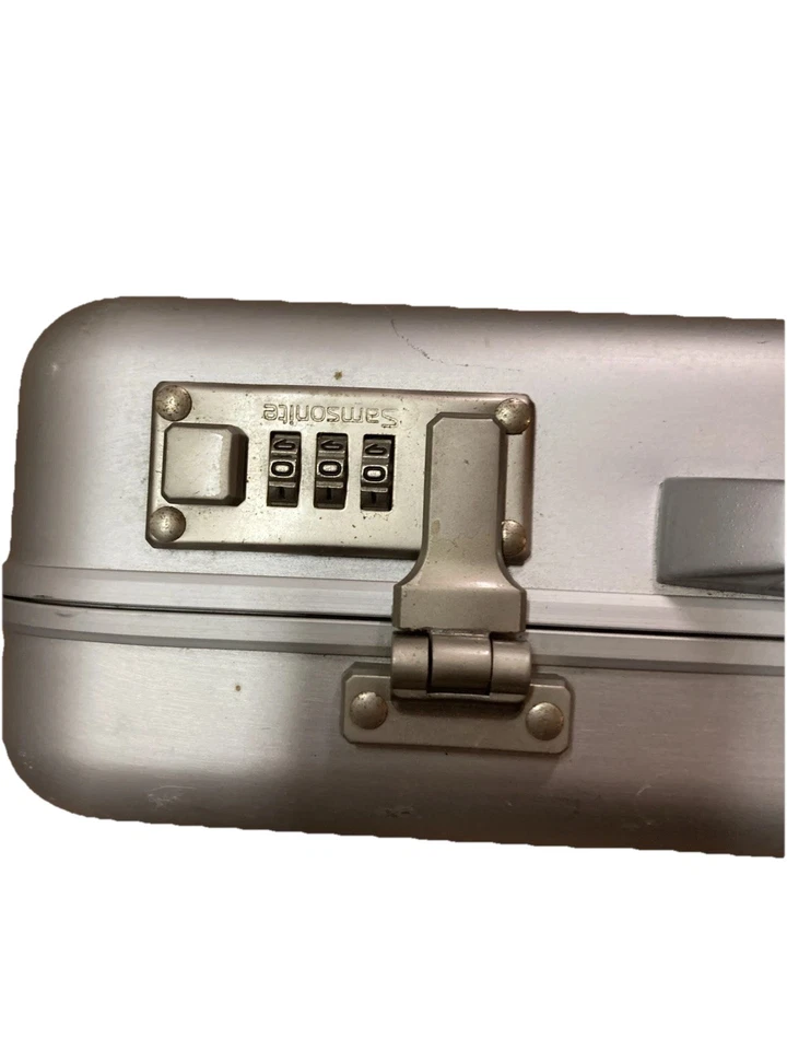 Maletín duro de aluminio para computadora Samsonite 940088 estuche adjunto combo bloqueo usado Foto 3 de 4
