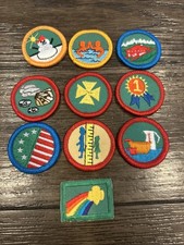 VINTAGE GIRL SCOUT PATCHES Embroidered LOT OF 10 1990 s Unused Collectible