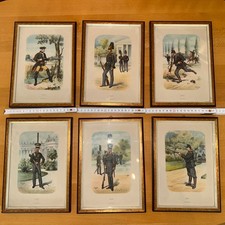 6 Gerahmte Kunstdrucke, Soldaten in Uniform, Illustrat. von Krickel 1760 - 1894