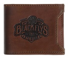 NEW Black Flys STAY FLY FOLD WALLET GENUINE LEATHER BROWN LIMITED MADE IN USA