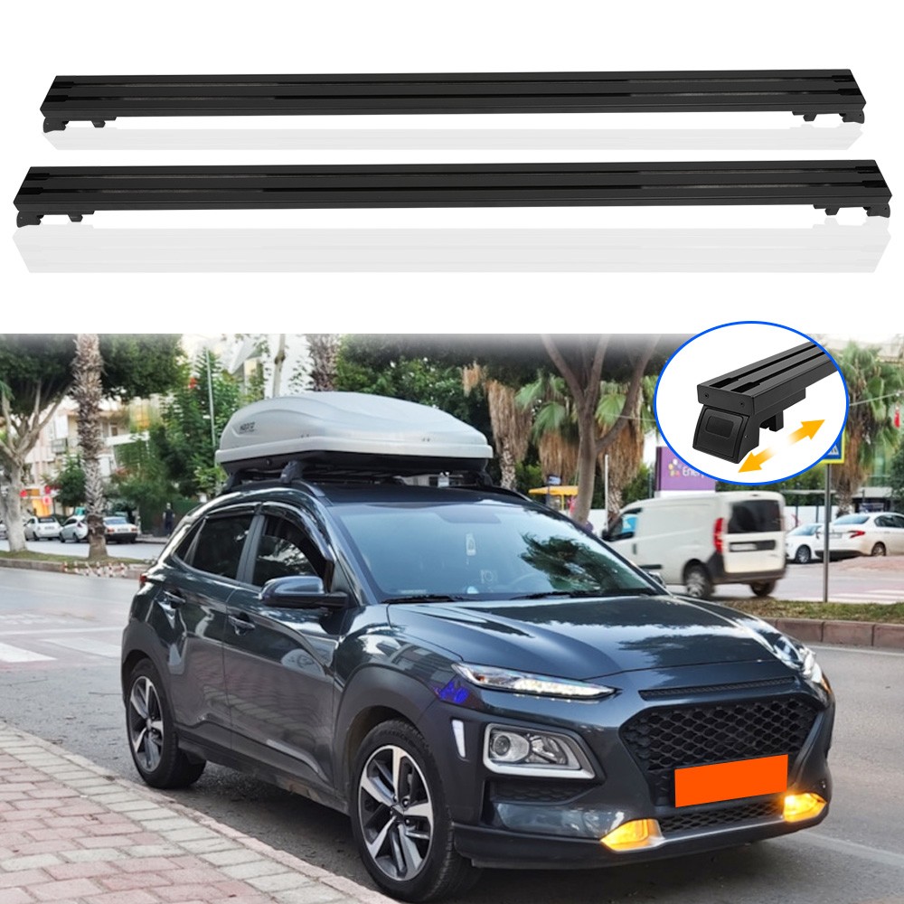 Roof Rack Cross Bars For 18-2023 Hyundai Kona Heavy Duty 660lbs