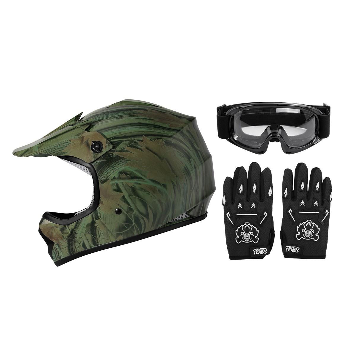 DOT Youth Kid Dirt Bike ATV Motocross Child Full Face Helmet