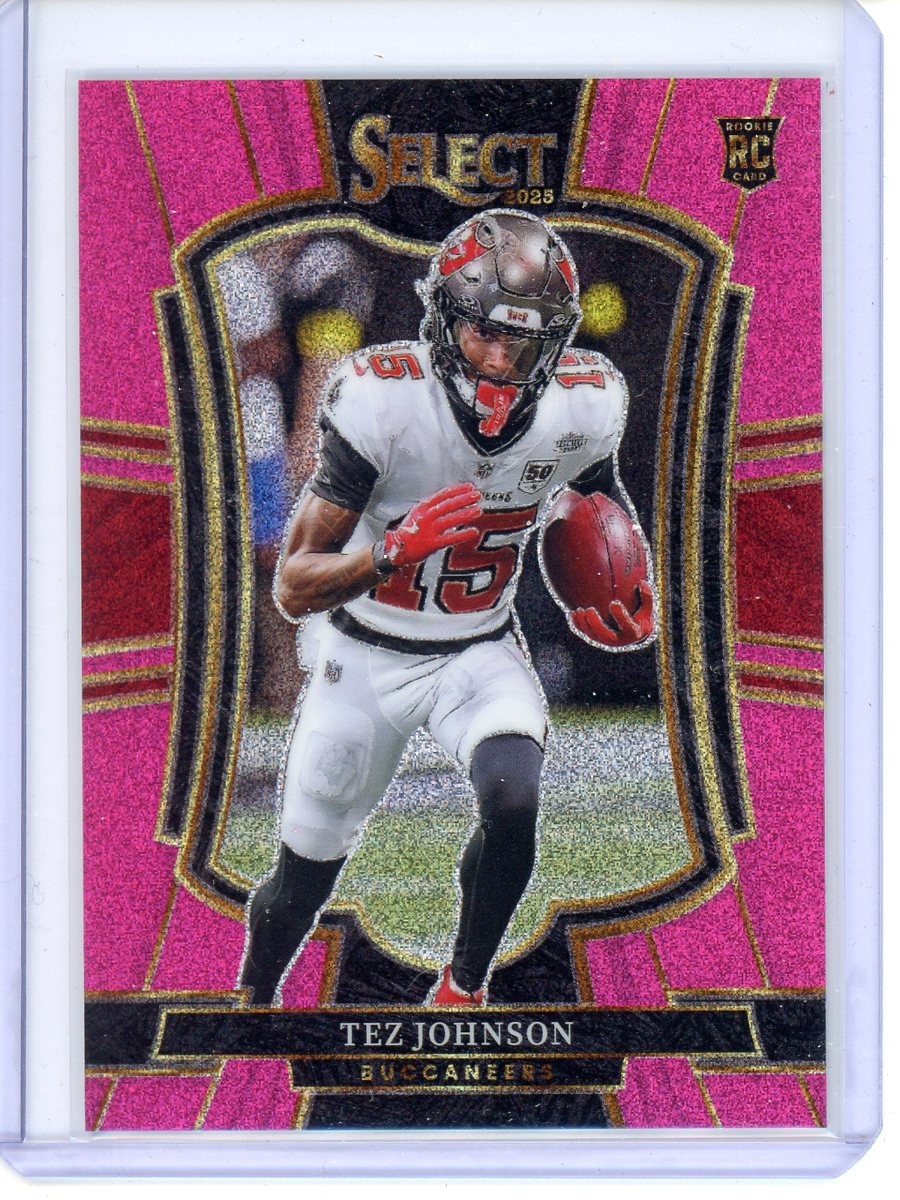Tez Johnson Pink Glitter Prizm Rookie /15 2025 Panini Select #138