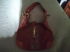 borsa gucci Jackie pelle/scamosciato arancione vintage