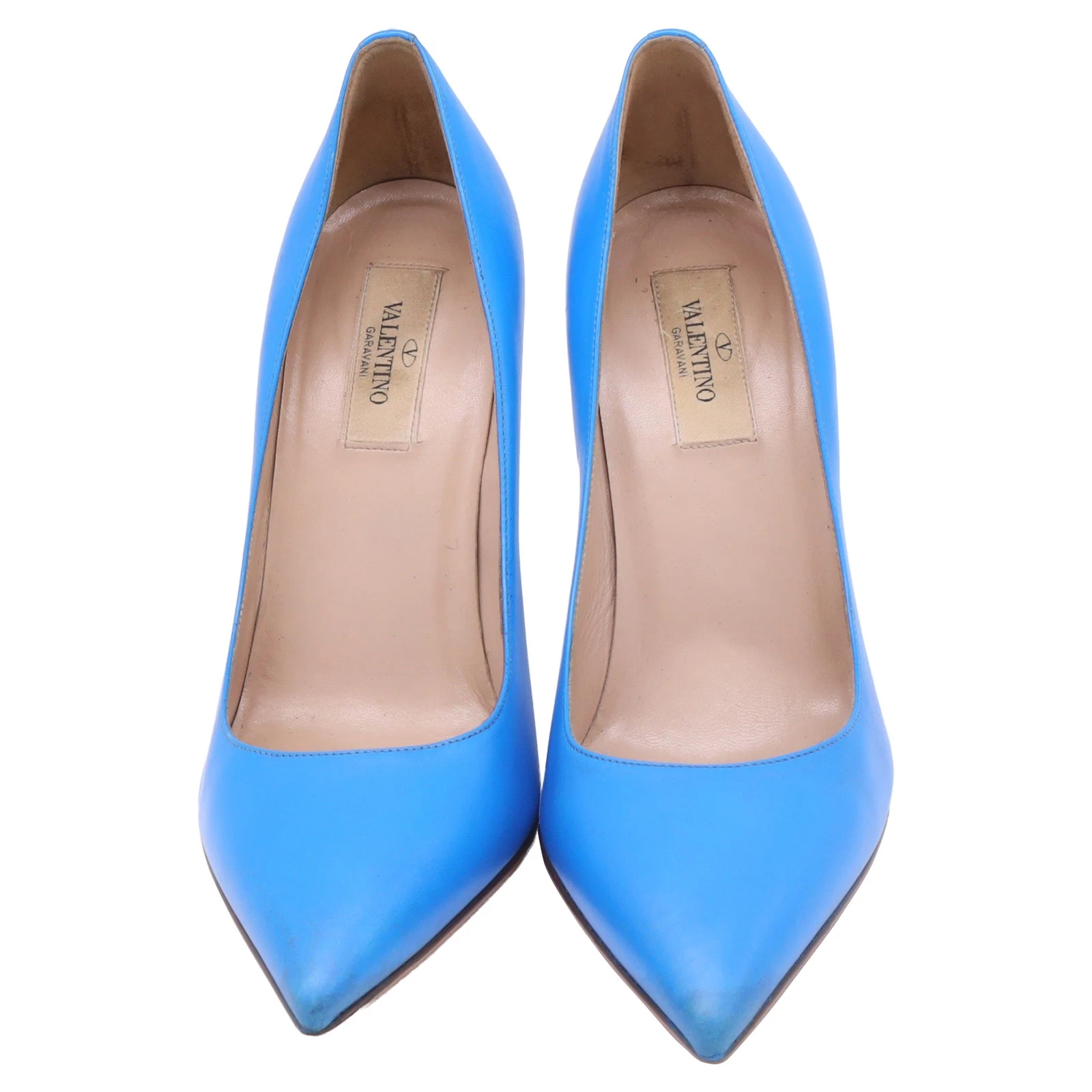 Valentino Garavani Rockstud decolte a punta in pelle donna blu taglia 37 5