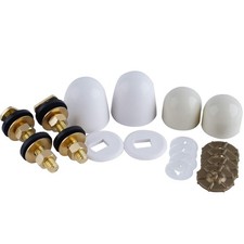 Toilet Floor Bolts and Caps Set Universal Toilet Bowl to Floor Bolts Solid Br...