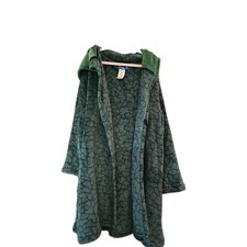 Dinosaur Monster Children's Kid Boy Hooded Towel Bathrobe Cotton M 8-10 Green