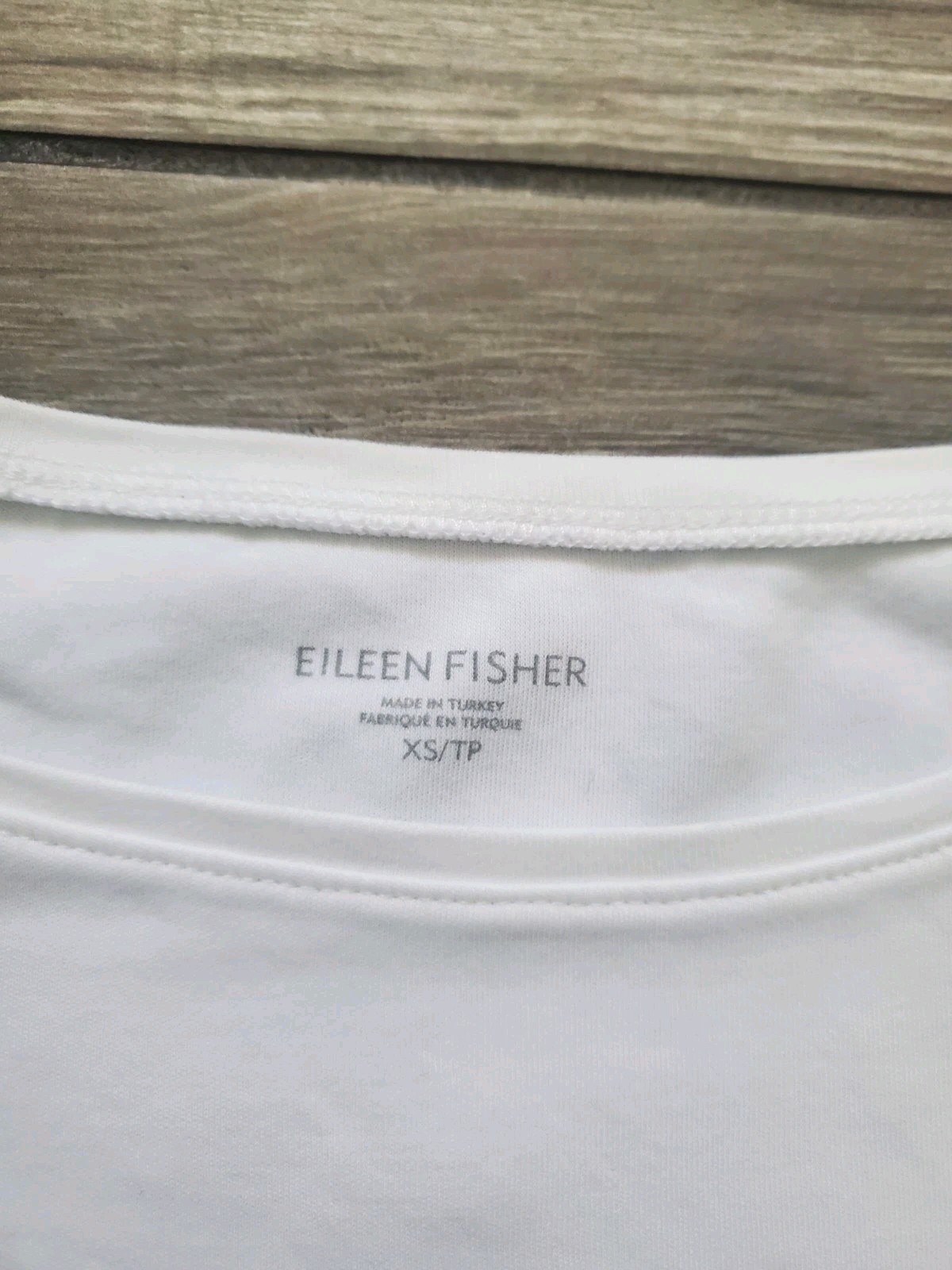 Eileen Fisher 100% organic cotton white boatneck long sleeve sweater top XS