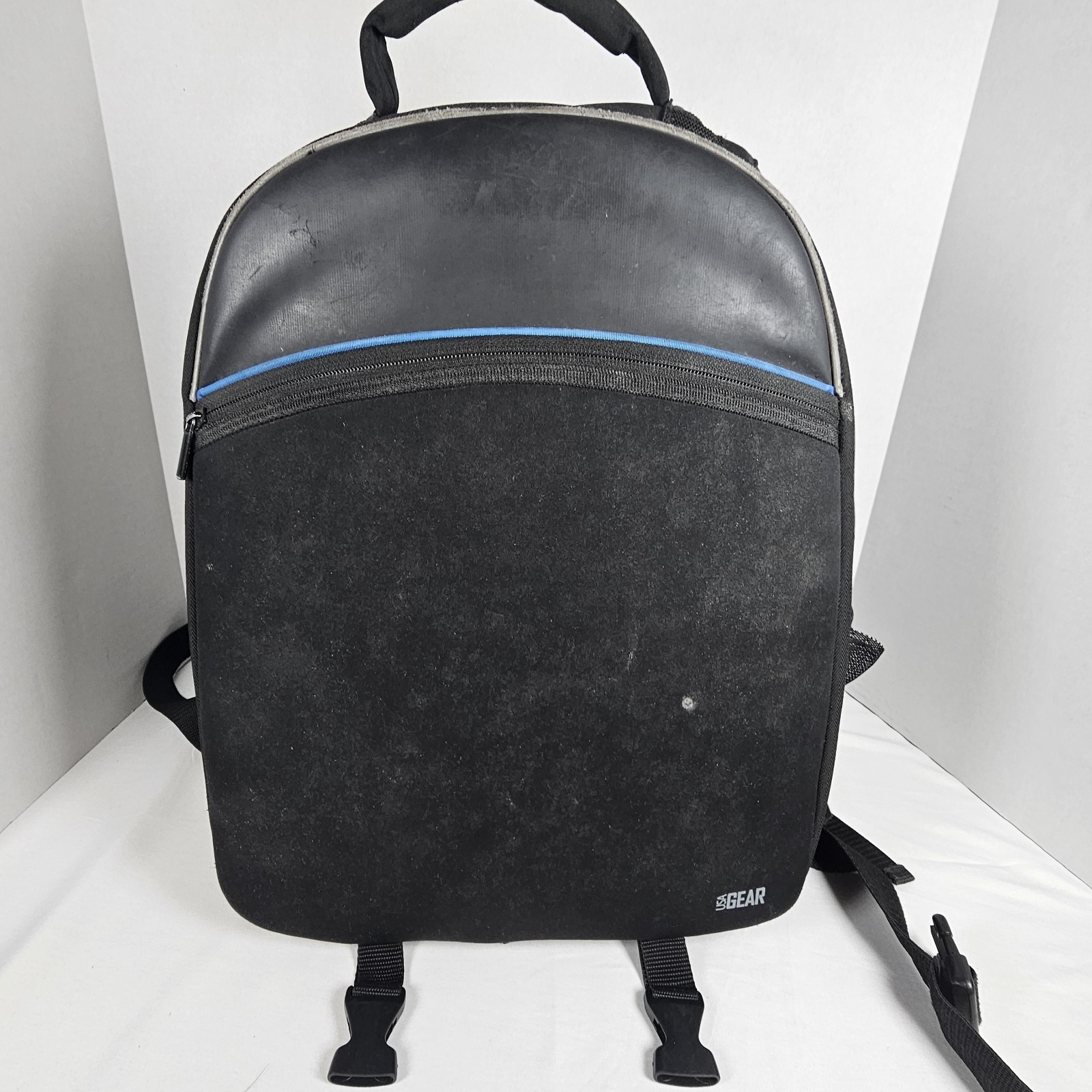 USA Gear S17 DSLR Camera Backpack Black w/Blue Dividers & La