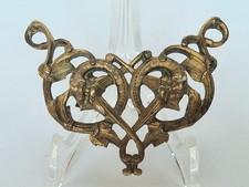 Ancien Bronze Ameublement Ornement Cartouche Chimères Dragon Style Louis XV