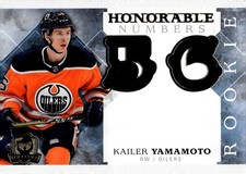 Kailer Yamamoto Oilers Honorable Numbers 2017-18 UD The Cup Blank Back