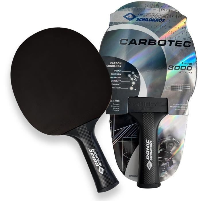 Raquette de tennis de table SCHILDKRÖT CARBOTEC 3000 idéale pour les tournois de club et matchs