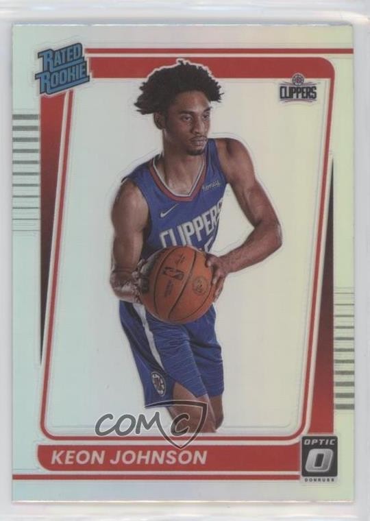 2021-22 Panini Donruss Optic Rated Rookie Holo Prizm Keon Johnson #192 lw9