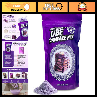 Ube Pancake Mix - Buttermilk Flavor with Real Ube, Makes Cakes, Waffles & Crepes