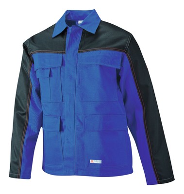 Planam Schweißerjacke Weld Shield, Größe 62, kornblau/schwarz - 5511062