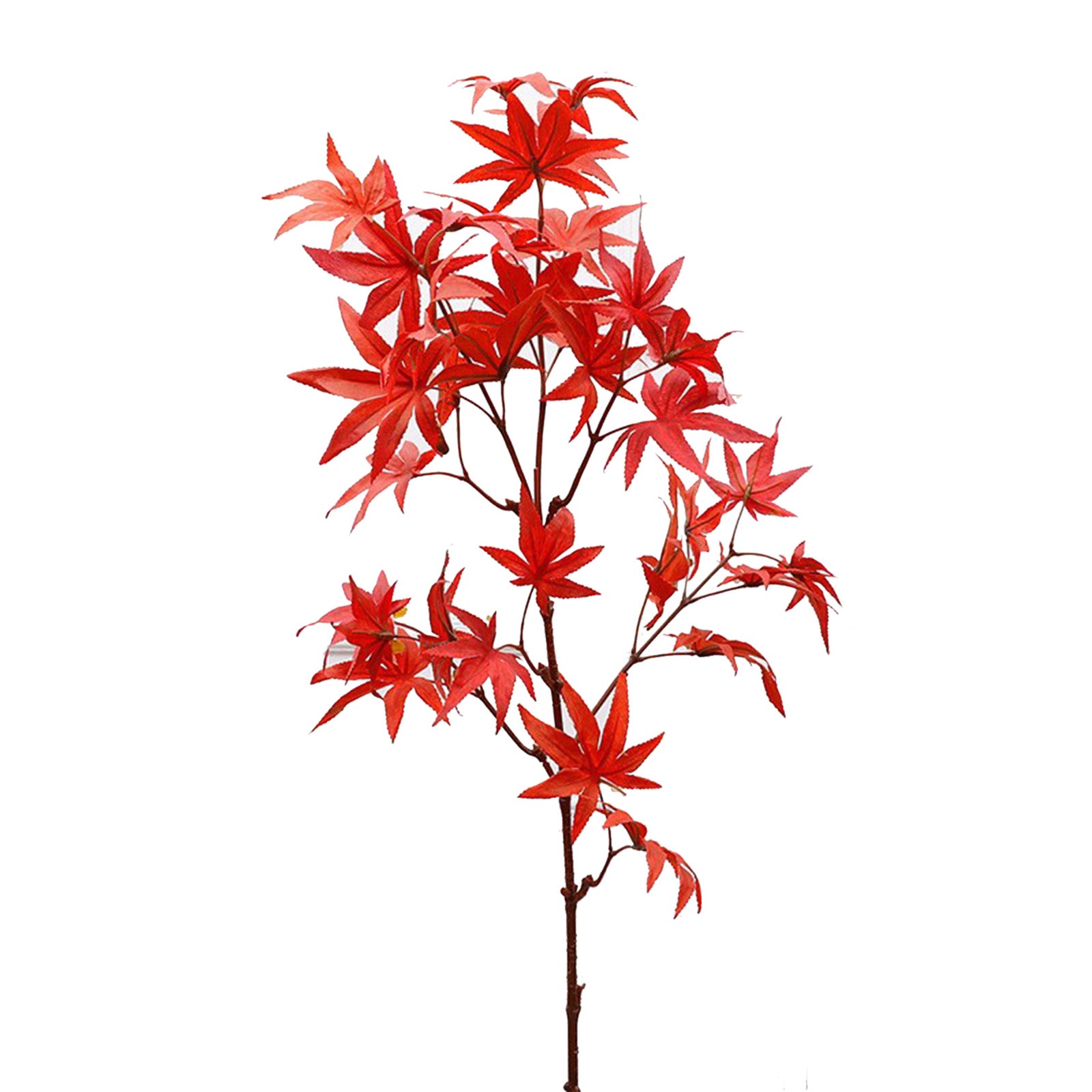(Red)CFTGIW 83cm Length Simulated Maple Leaves St Lifelike Artificial Maple Bra