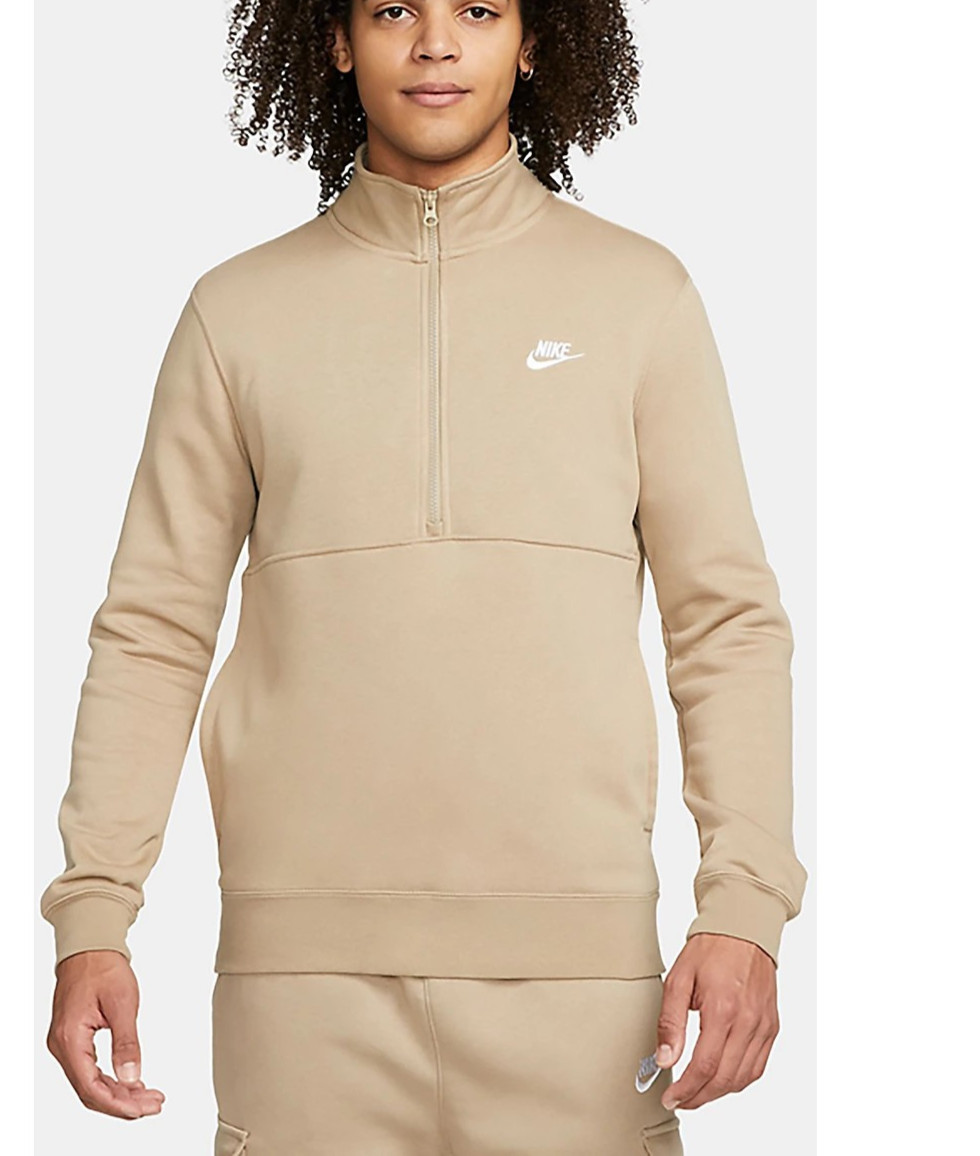 Nike Mens Sportswear Club Brushed Back 1/2 Zip Pullover Sweatshirt Sz Large NWOT