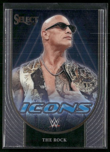 The Rock #14 card from 2024 Panini Select WWE Icons