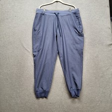 Mandala Women Scrub Pants P-XL Blue Jogger Equa-Tek Technology 26" Inseam