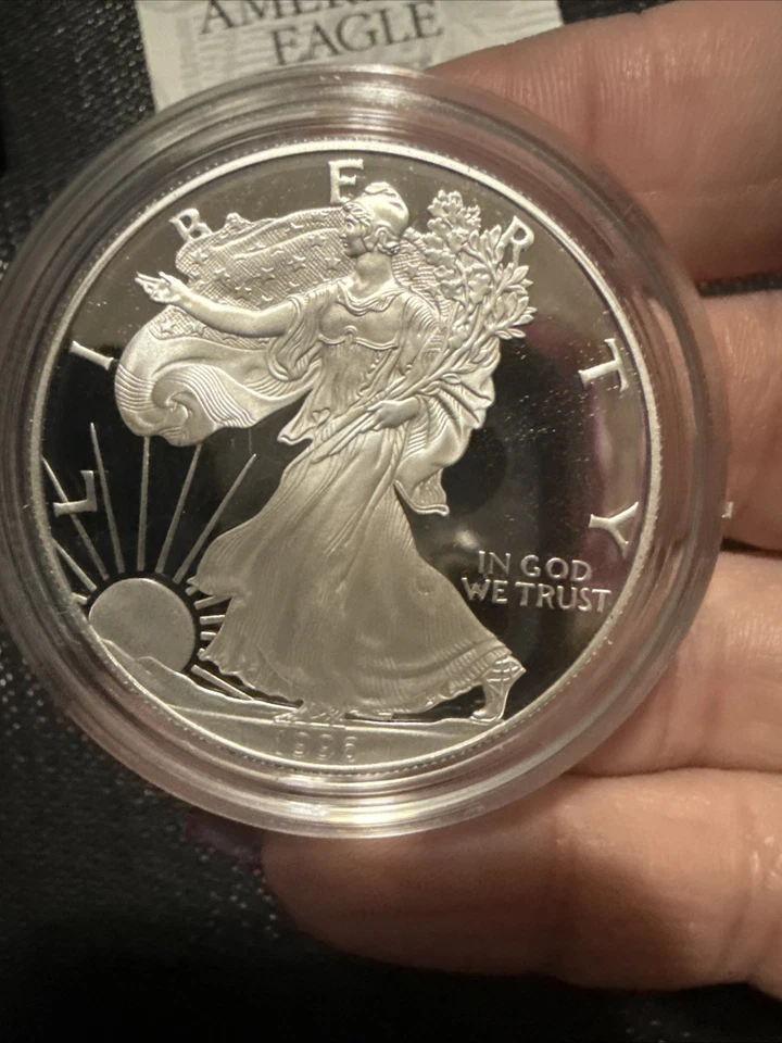 Dólar American Silver Eagle 1996 P Proof $1 Foto 4 de 4
